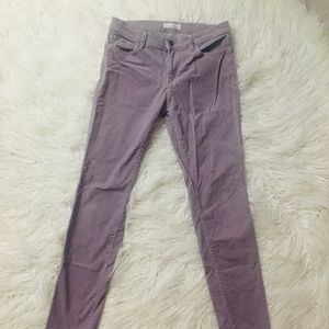 Ann Taylor Loft Lilac Corduroy Skinny Jeans